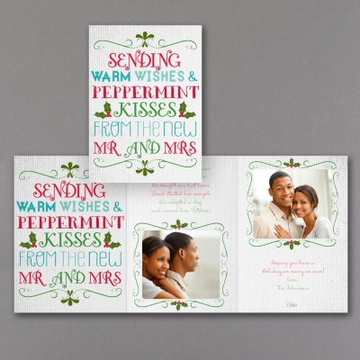 Just get married? We have several holiday card options specifically designed for you! 